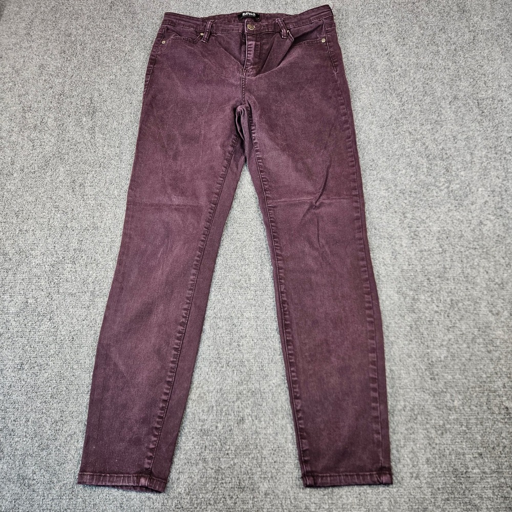 Buffalo David Bitton Hanna High Rise Skinny Jeans Plum Purple 10/30 Soft Stretch